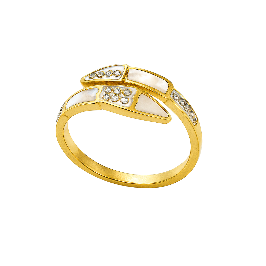 Elegant mother of pearl ring