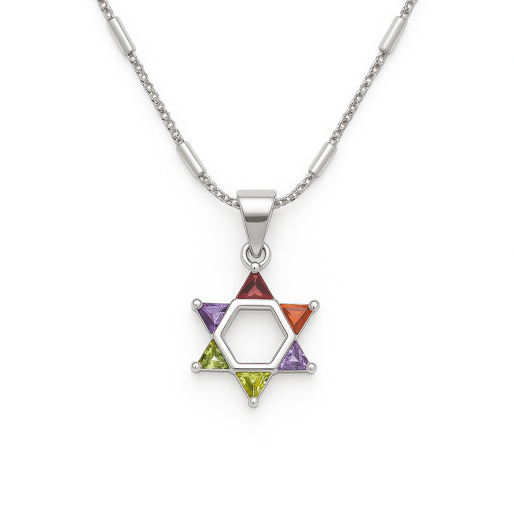 Color Spectrum Star Necklace