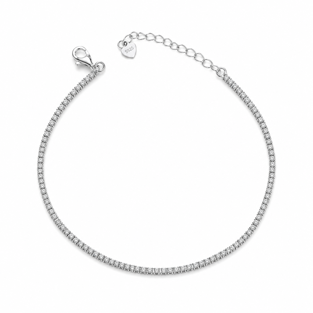 Sterling Silver CZ Tennis Bracelet