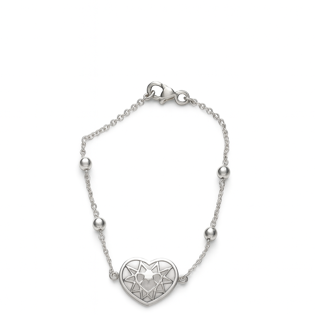 silver heart bracelet