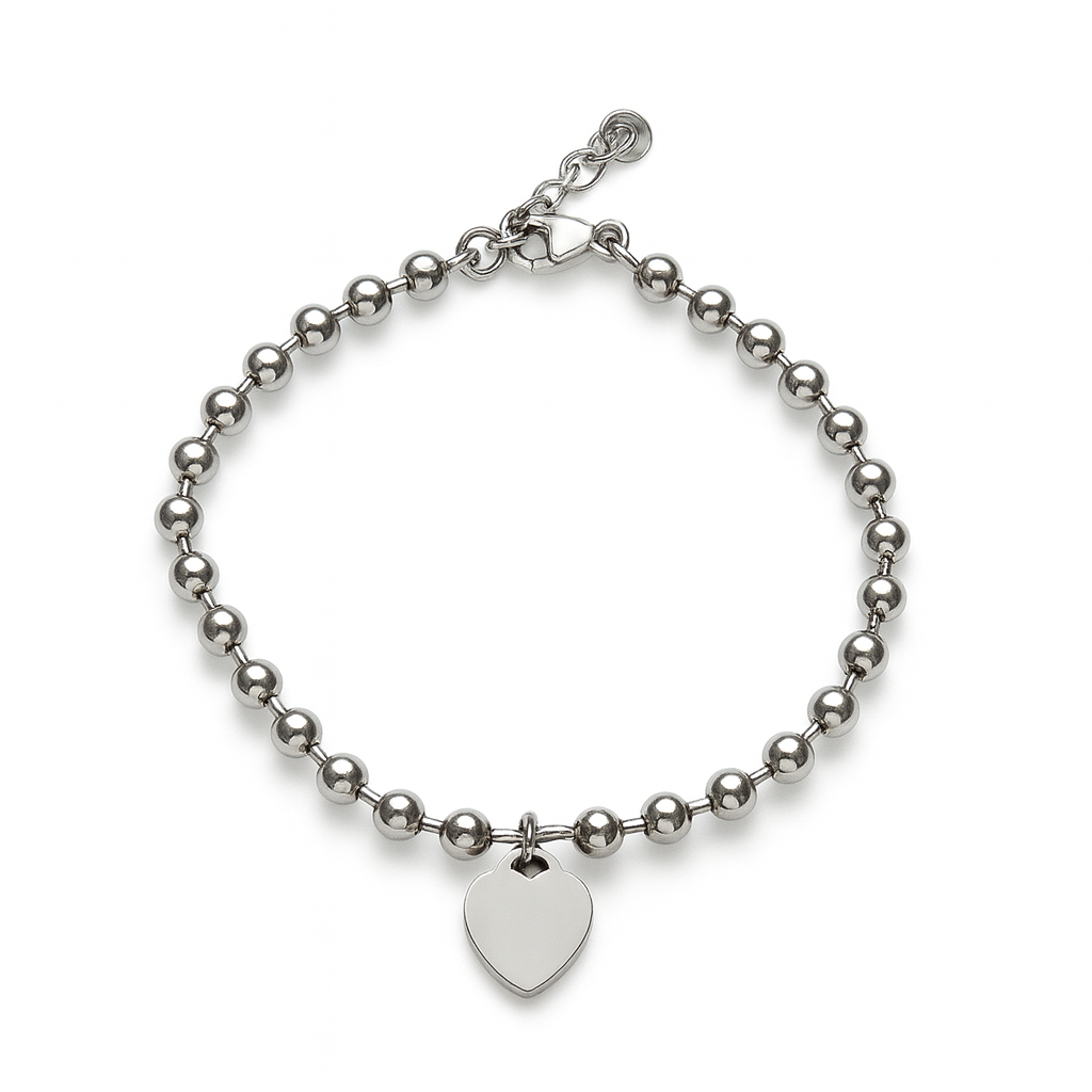 Bracelet with beads and a heart