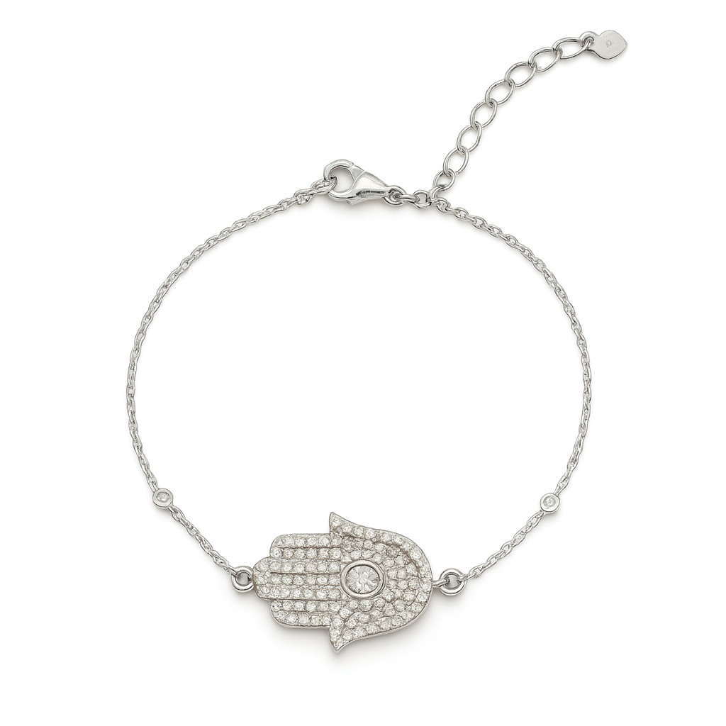 Bracelet Hamsa en argent sterling