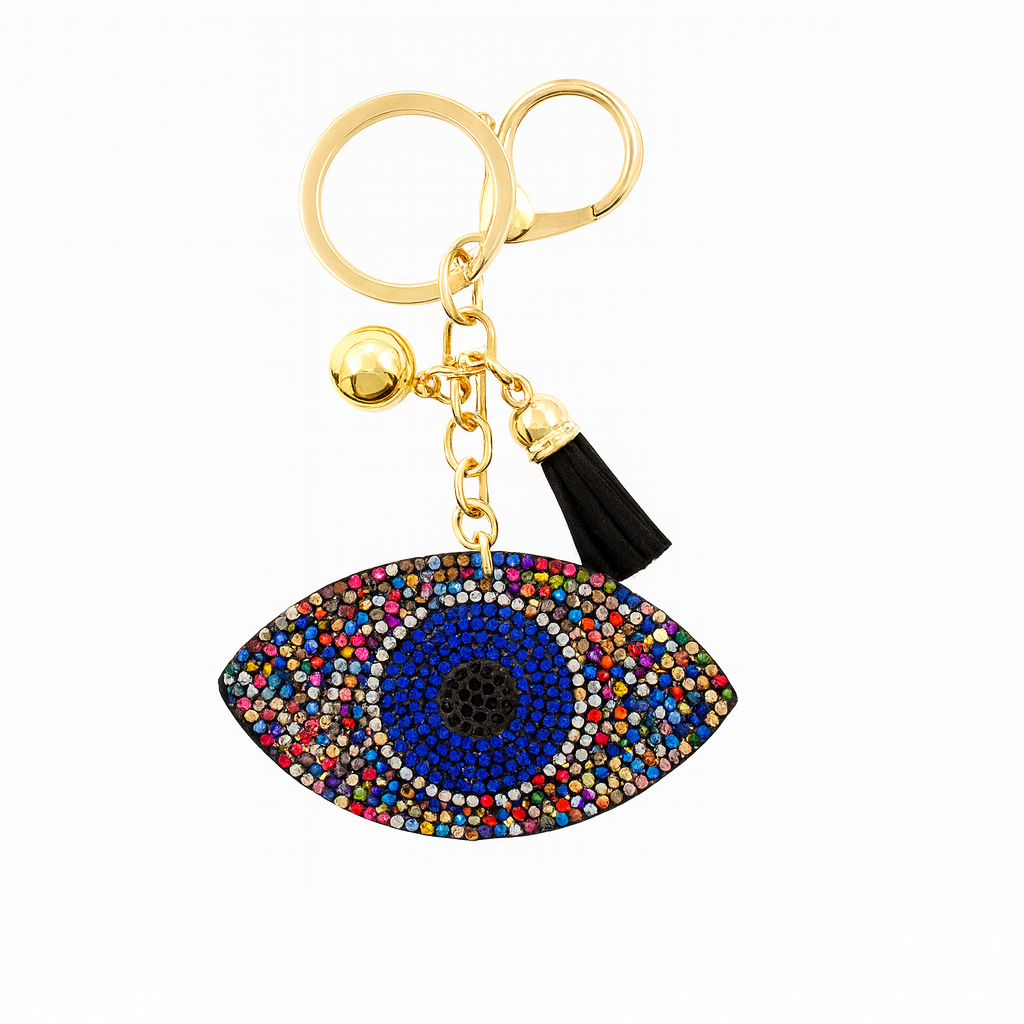 Porte-clés multicolore Œil maléfique