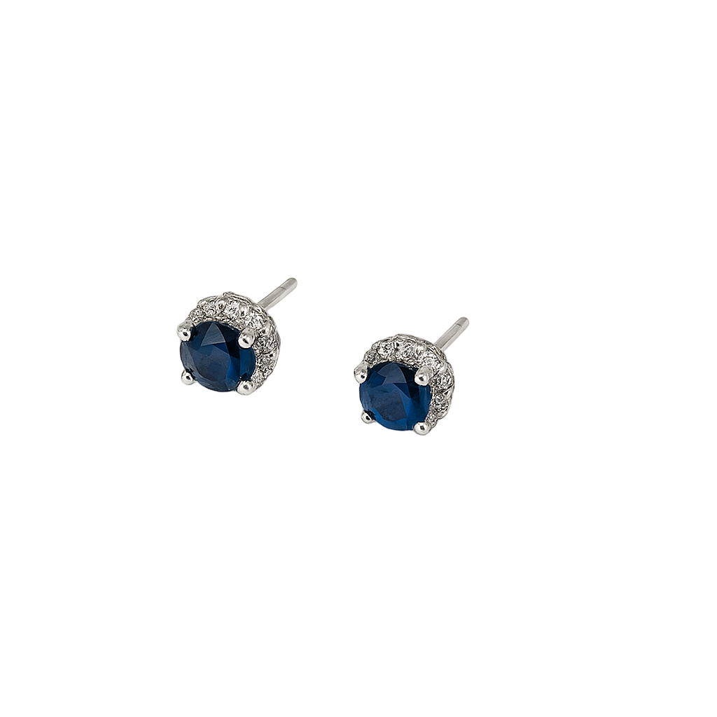 Clous d'oreilles Halo bleu