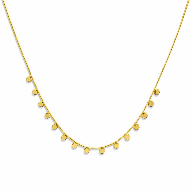 Minimal Disc Necklace – Stainless Steel