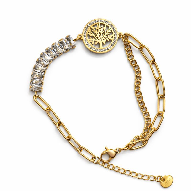 Tree of Life Mixed Chain Bracelet