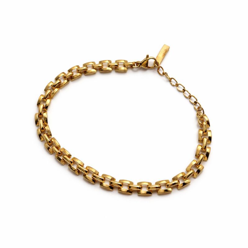 Chunky Flat Link Chain Bracelet