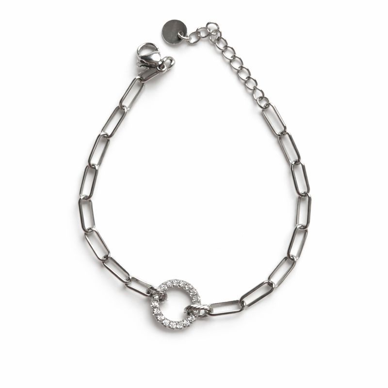 Silver Circle Chain Bracelet