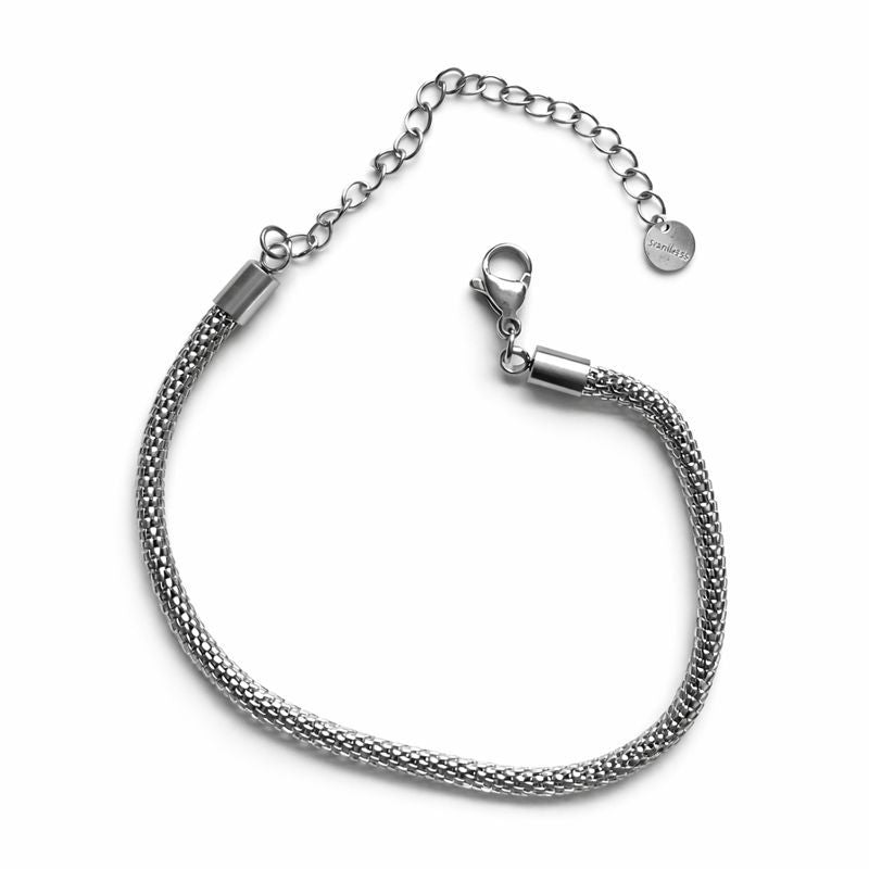 Silver Mesh Chain Bracelet