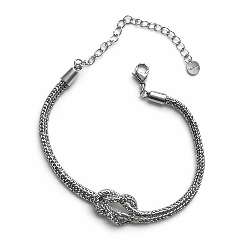 Silver Knot Chain Bracelet