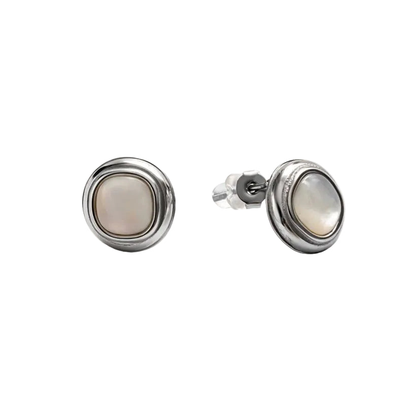 Mother of Pearl Stud Earrings – Stainless Steel