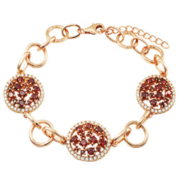 SERENITY sterling silver bracelet with garnet