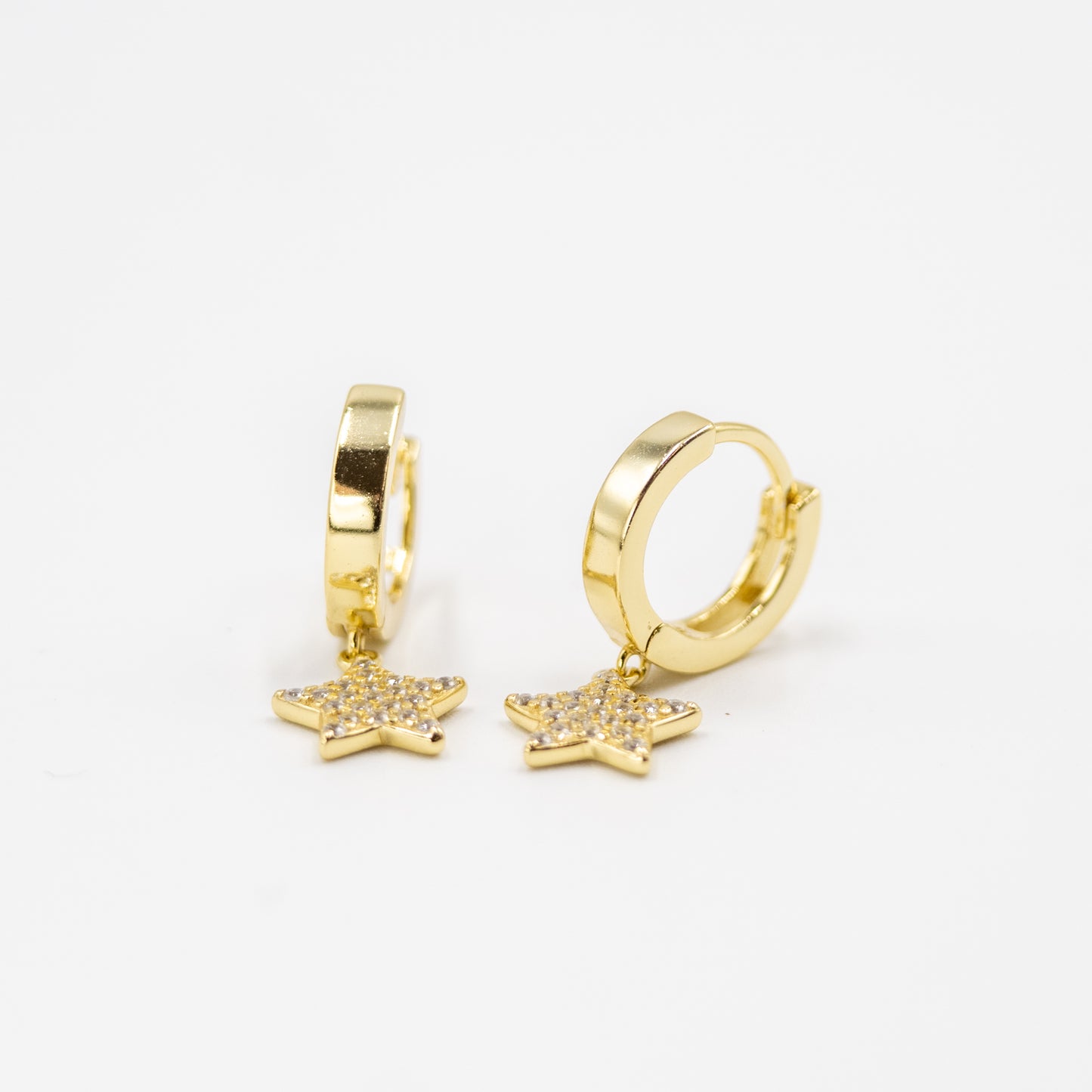 DK925-193 sterling silver gold tone Huggies