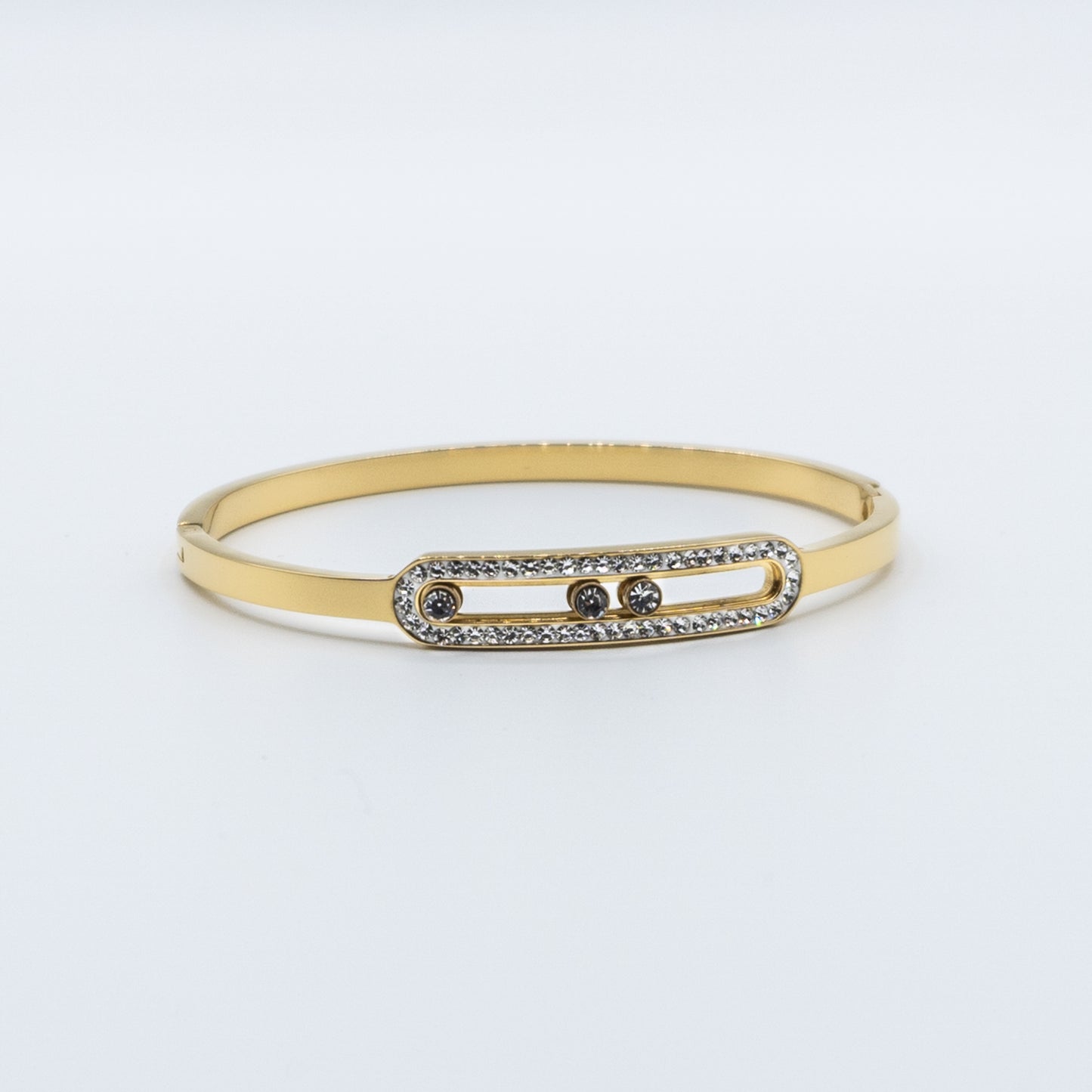 HOPE - stainless steel 3 crystal bracelet