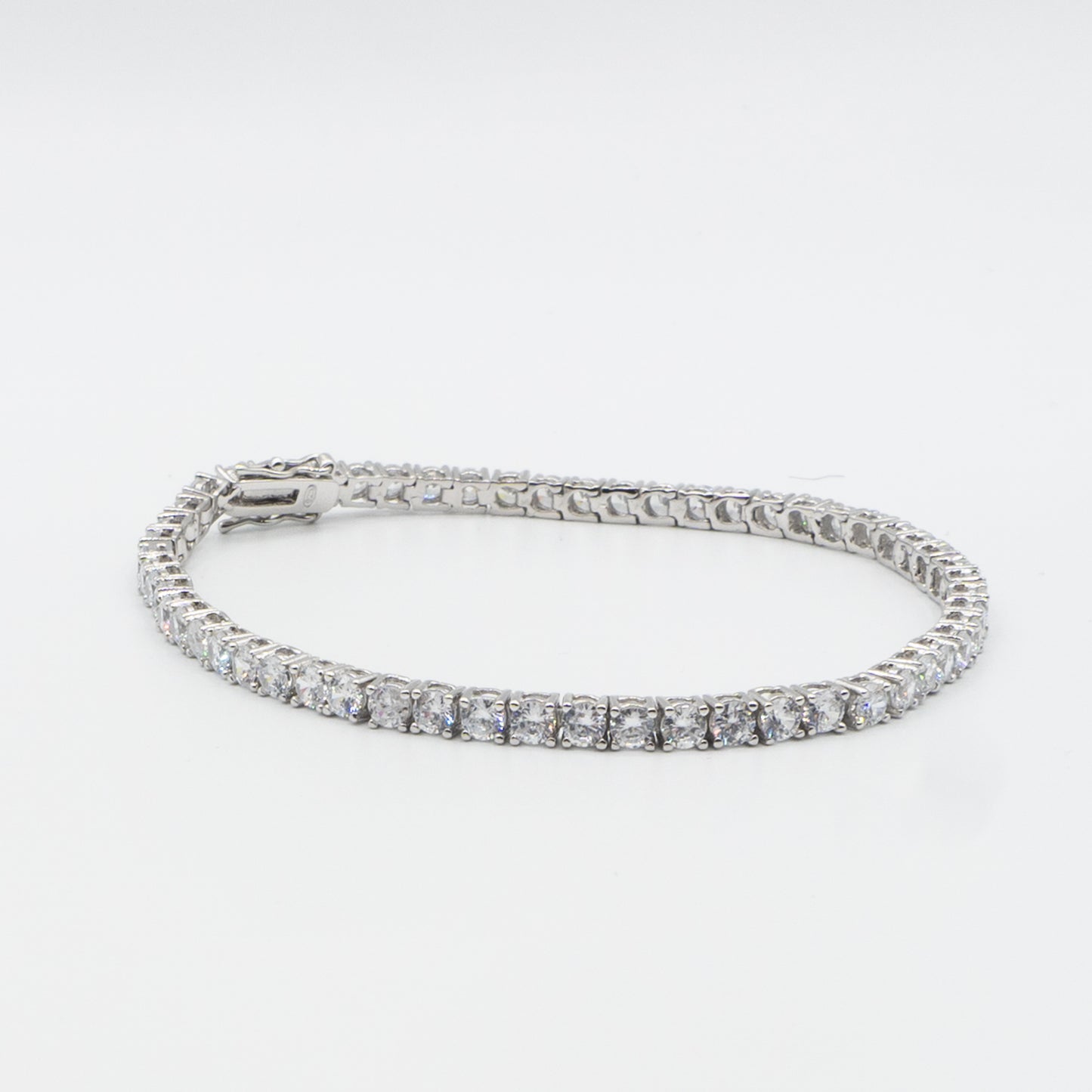 AMELIA- sterling silver 3 MM round tennis bracelet