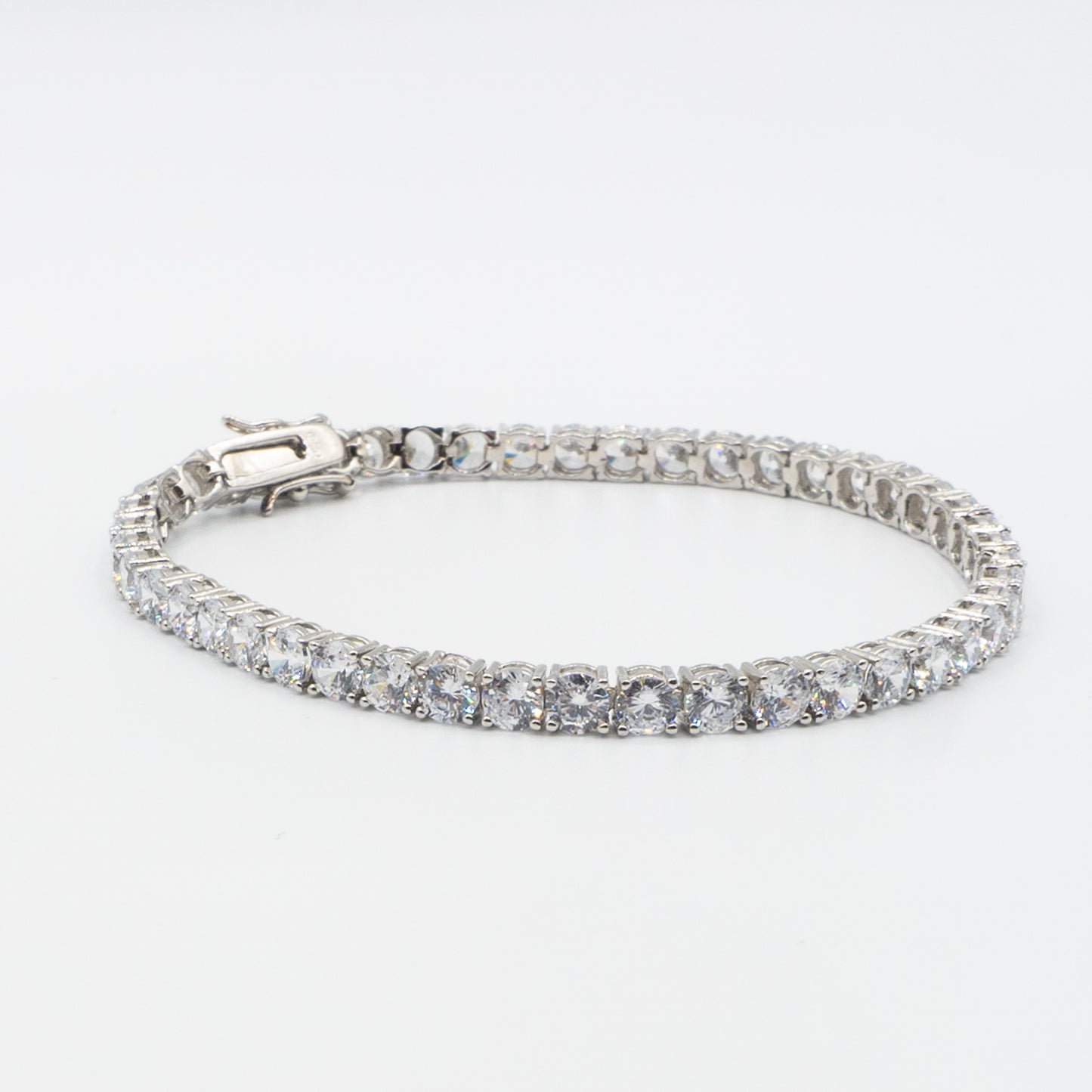 AMELIA - sterling silver 4mm round tennis bracelet