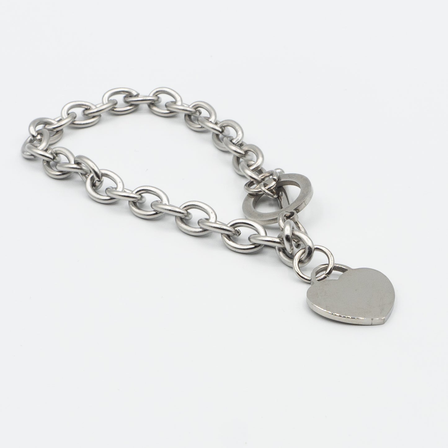 LUCY - stainless steel heart link bracelet
