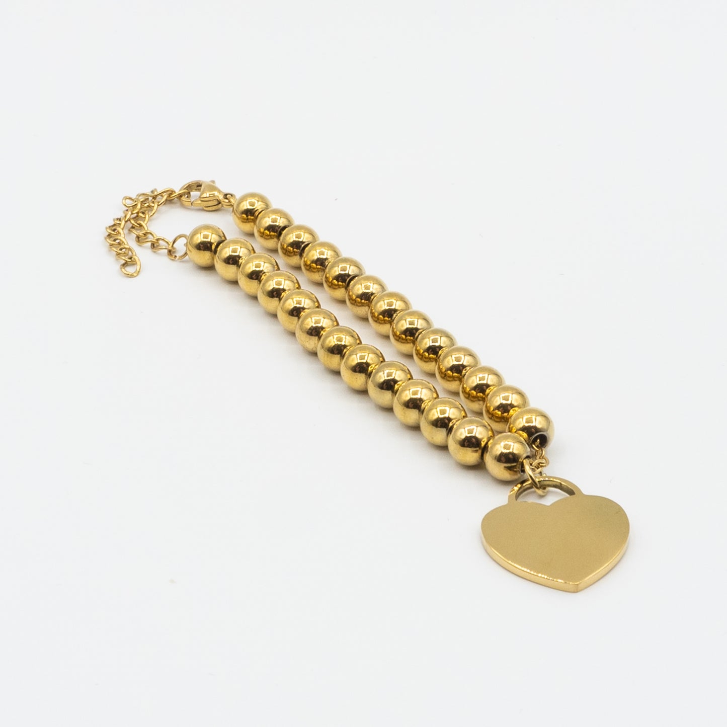 ELIANNA - stainless steel heads bracelet with heart