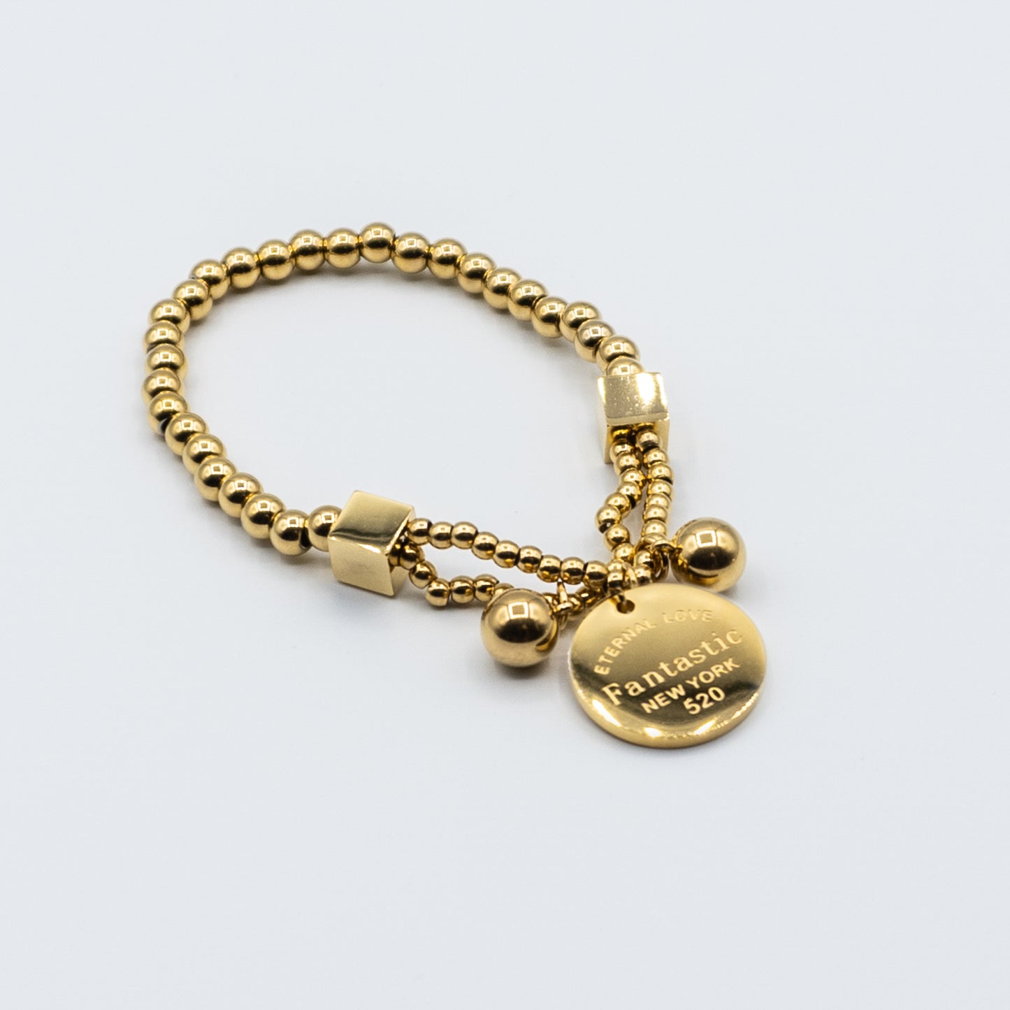 LEONA - stainless steel bead bracelet