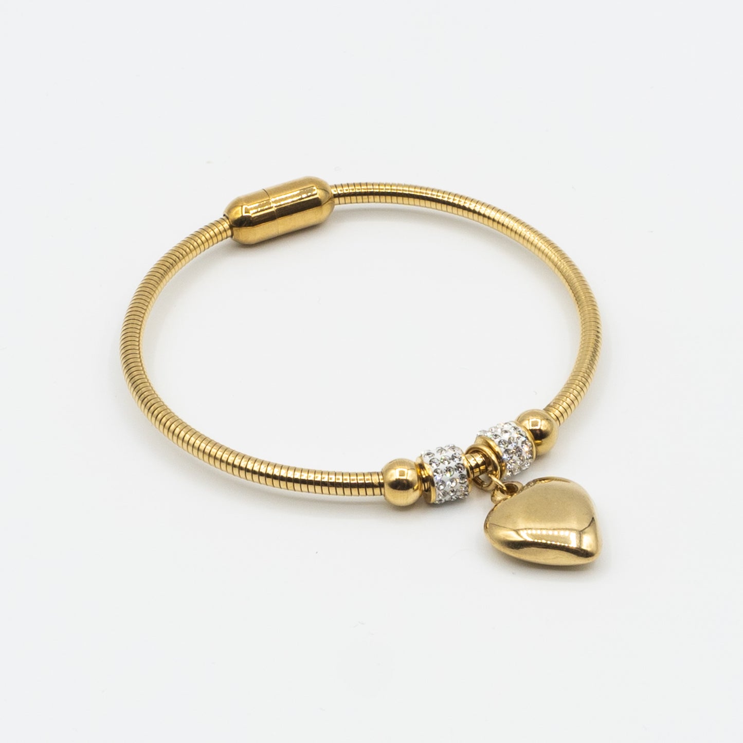 WILLOW- stainless steel magnetic heart bangle