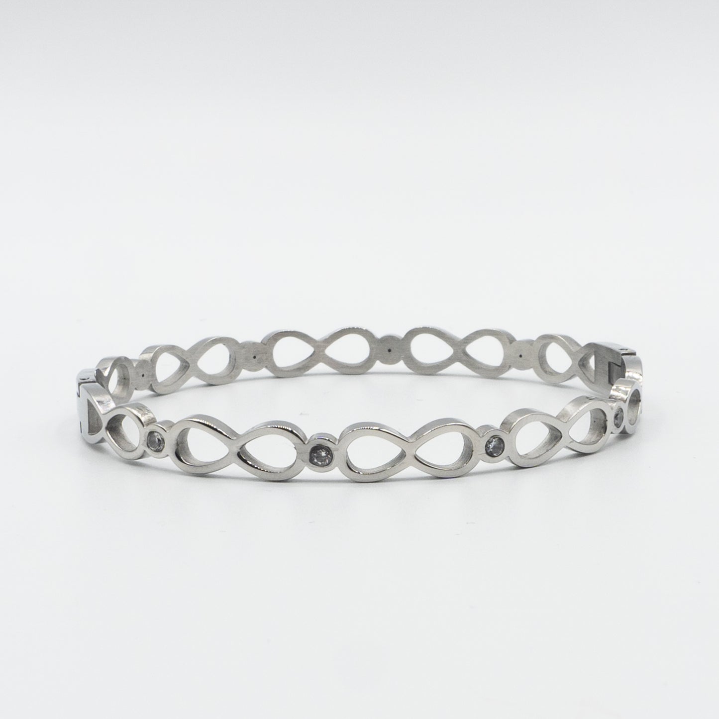 NATALIE - stainless steel infinity bangle