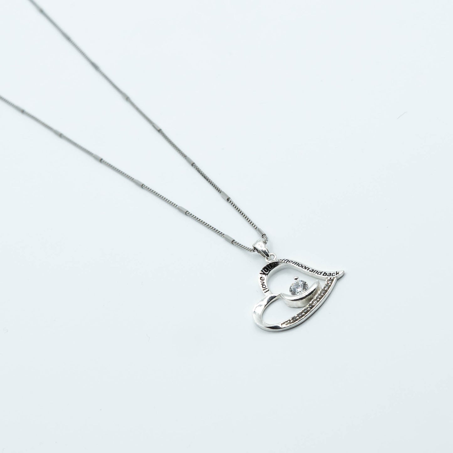 DK-925-461 heart necklace "I love you to the moon and back"