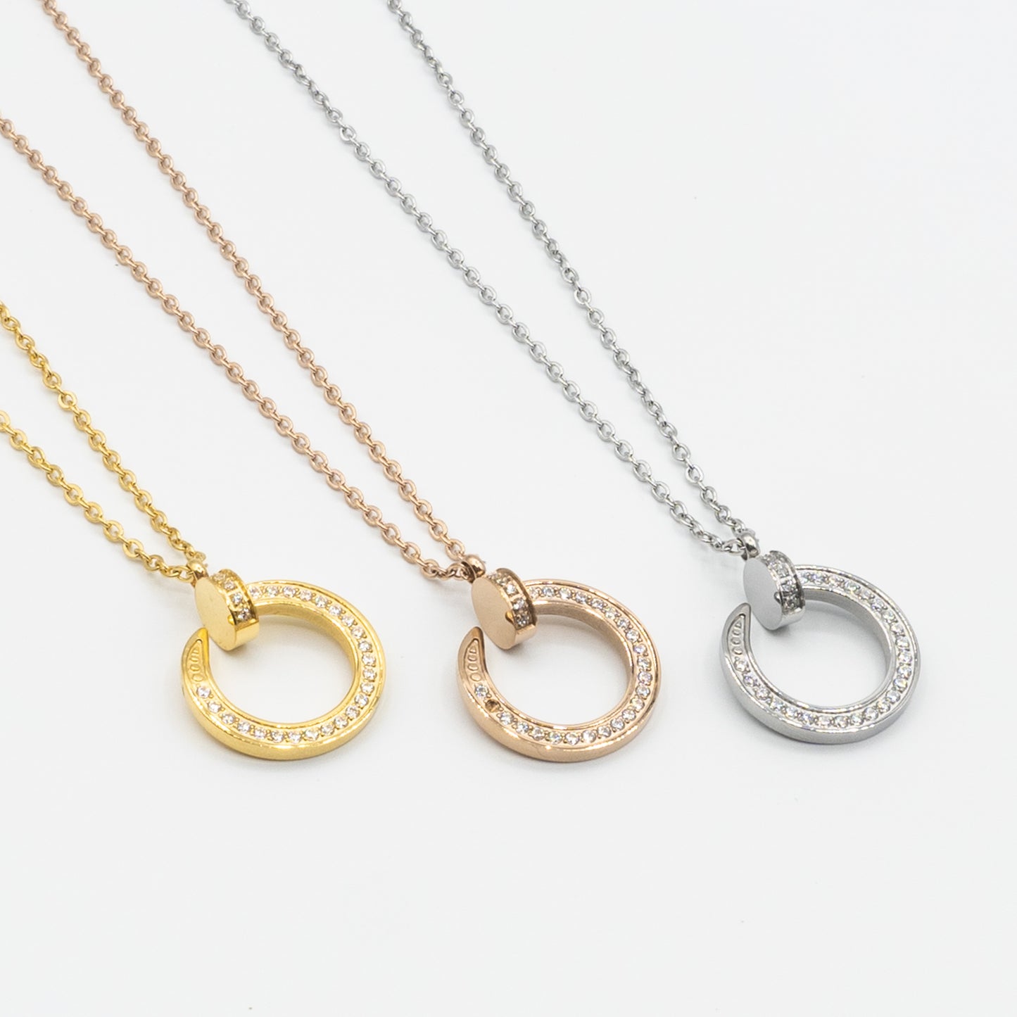IRIS - stainless steel necklace with nail