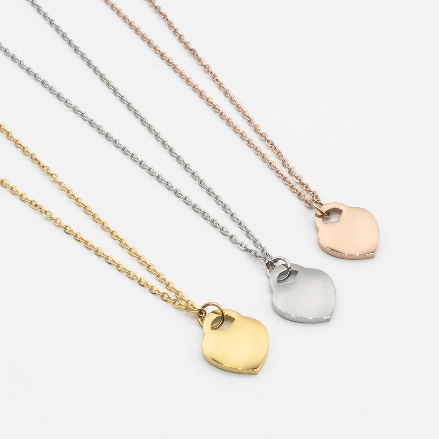 SAM - stainless steel heart necklace