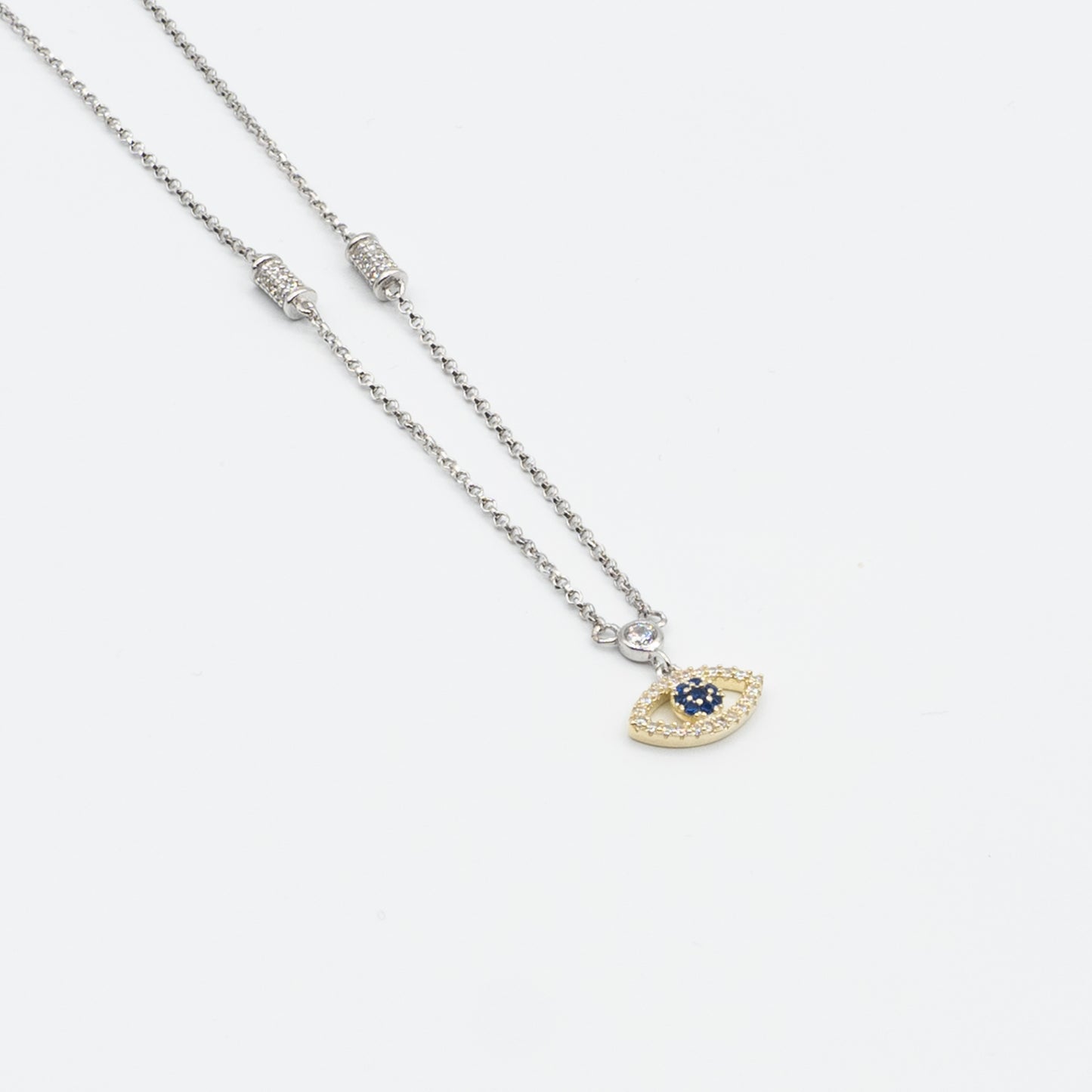 REESE - sterling silver ajustable eye necklace