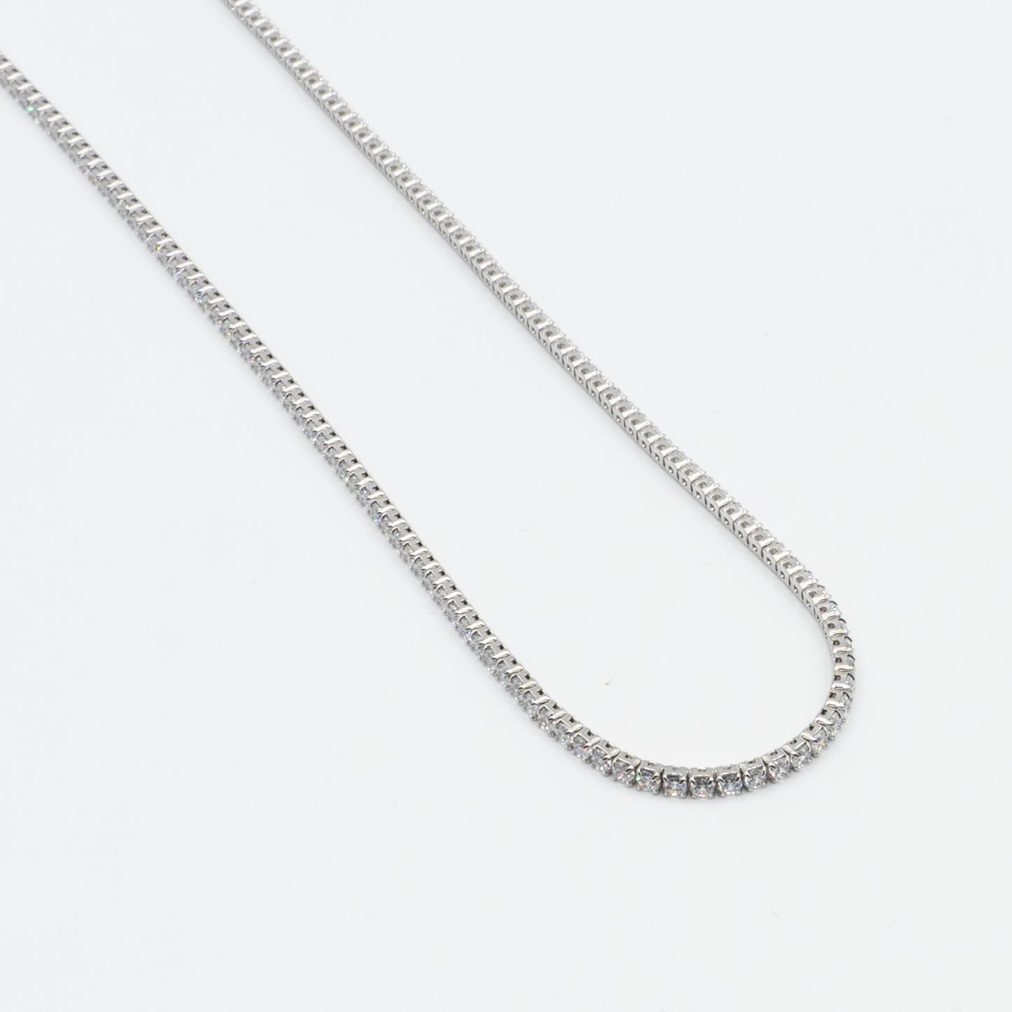sterling silver choker tennis necklace