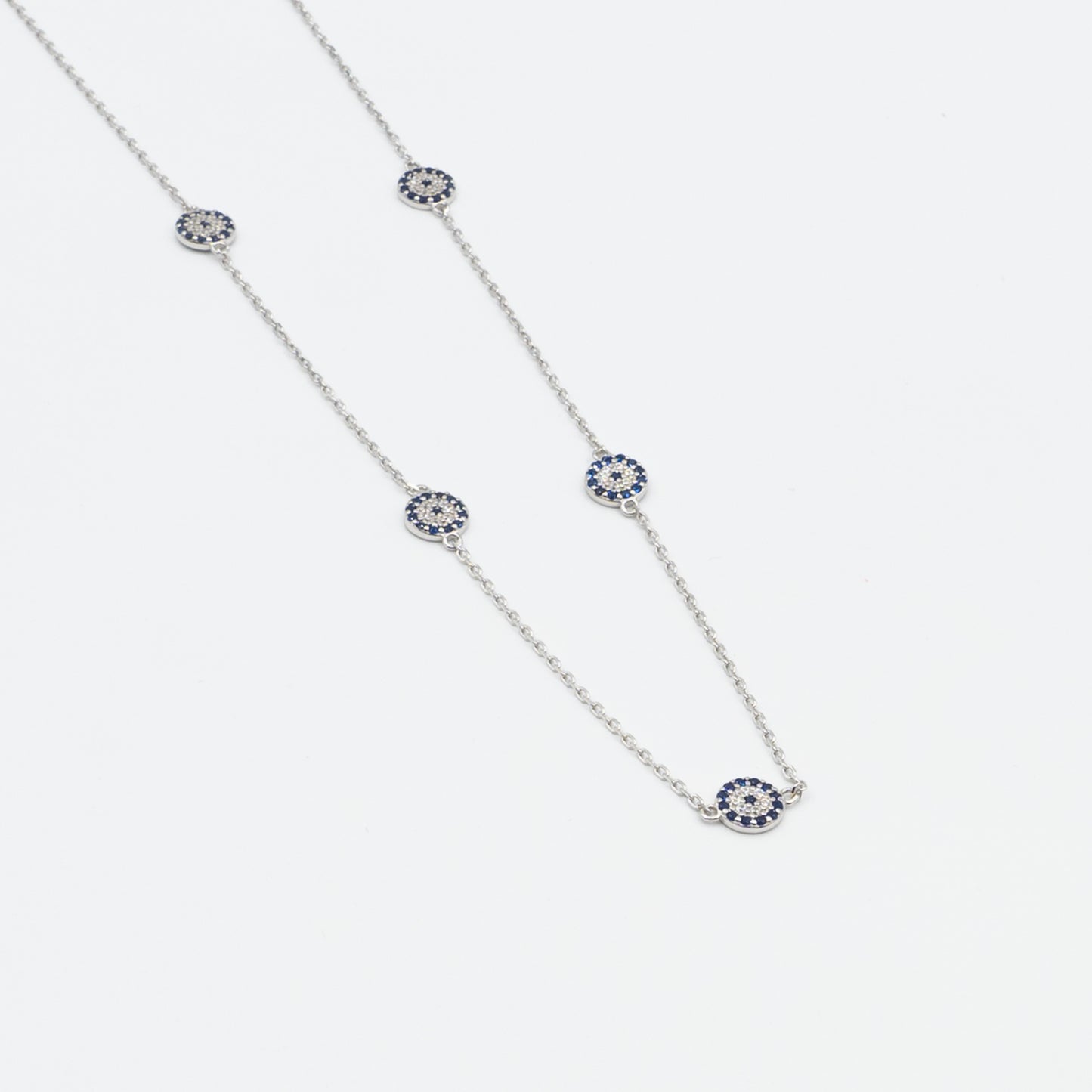 MARY -sterling silver eye necklace