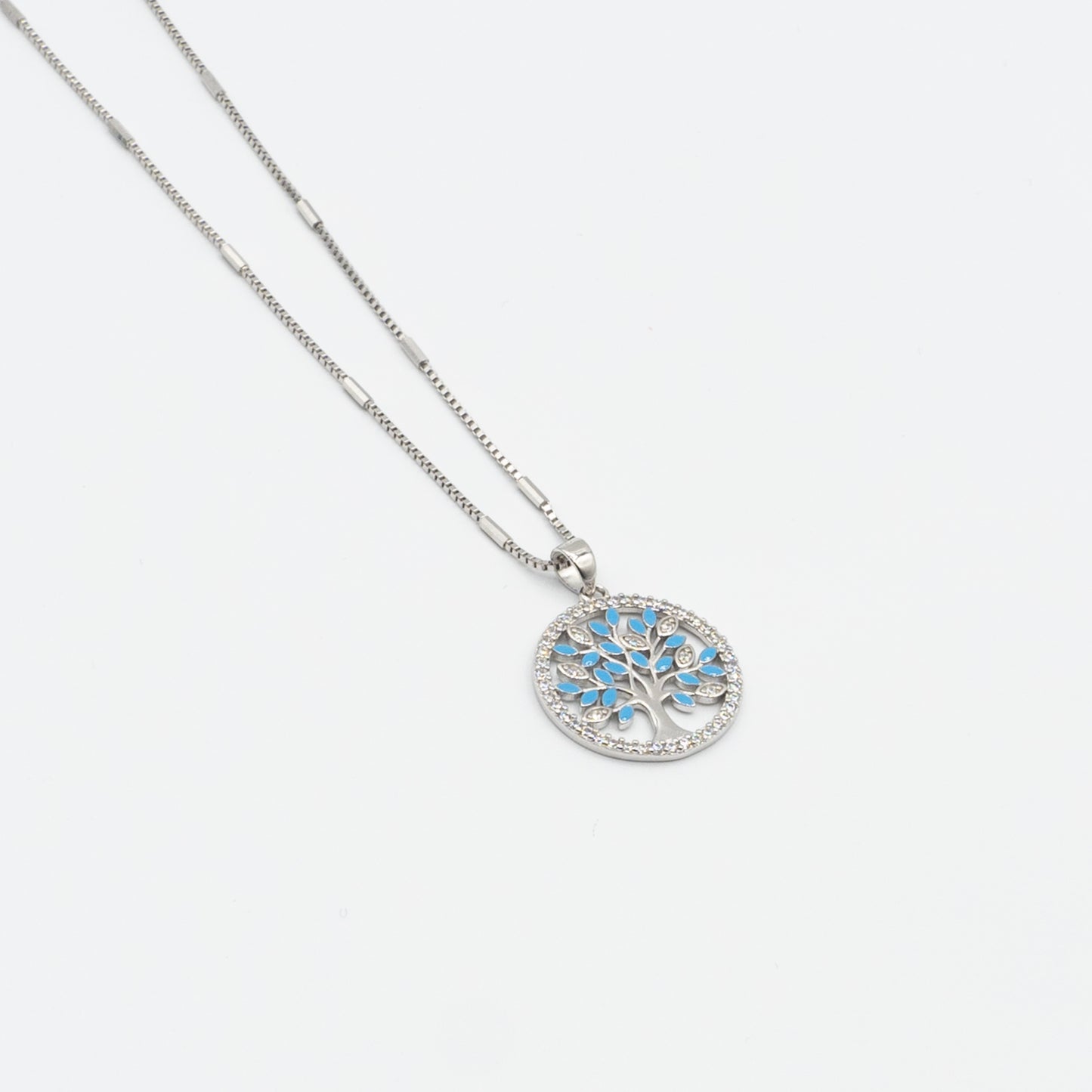 TINE sterling silver tree of life necklace.