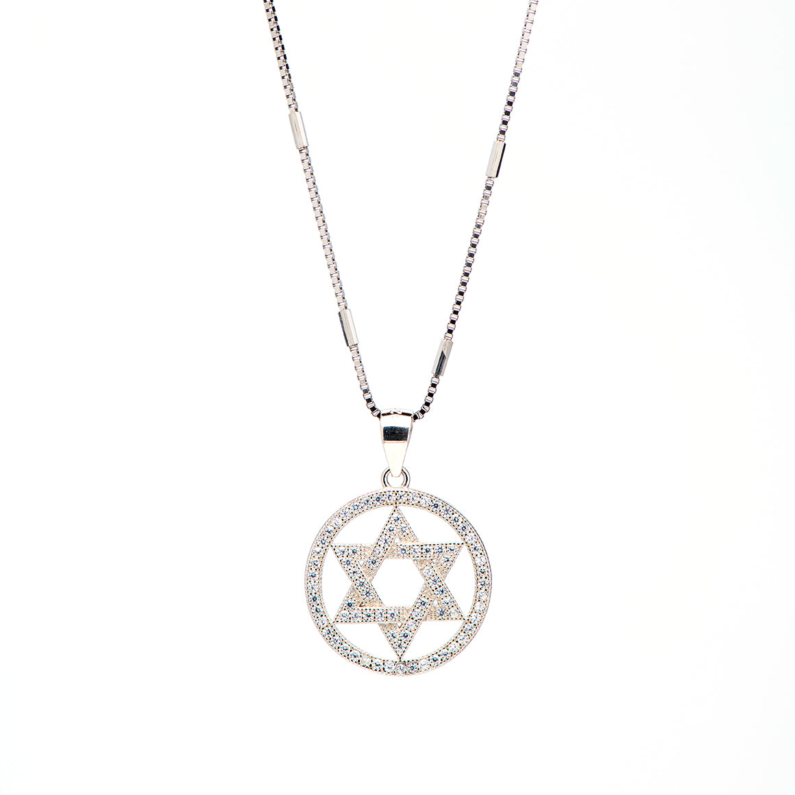 DK925-447 silver Star of David Necklace