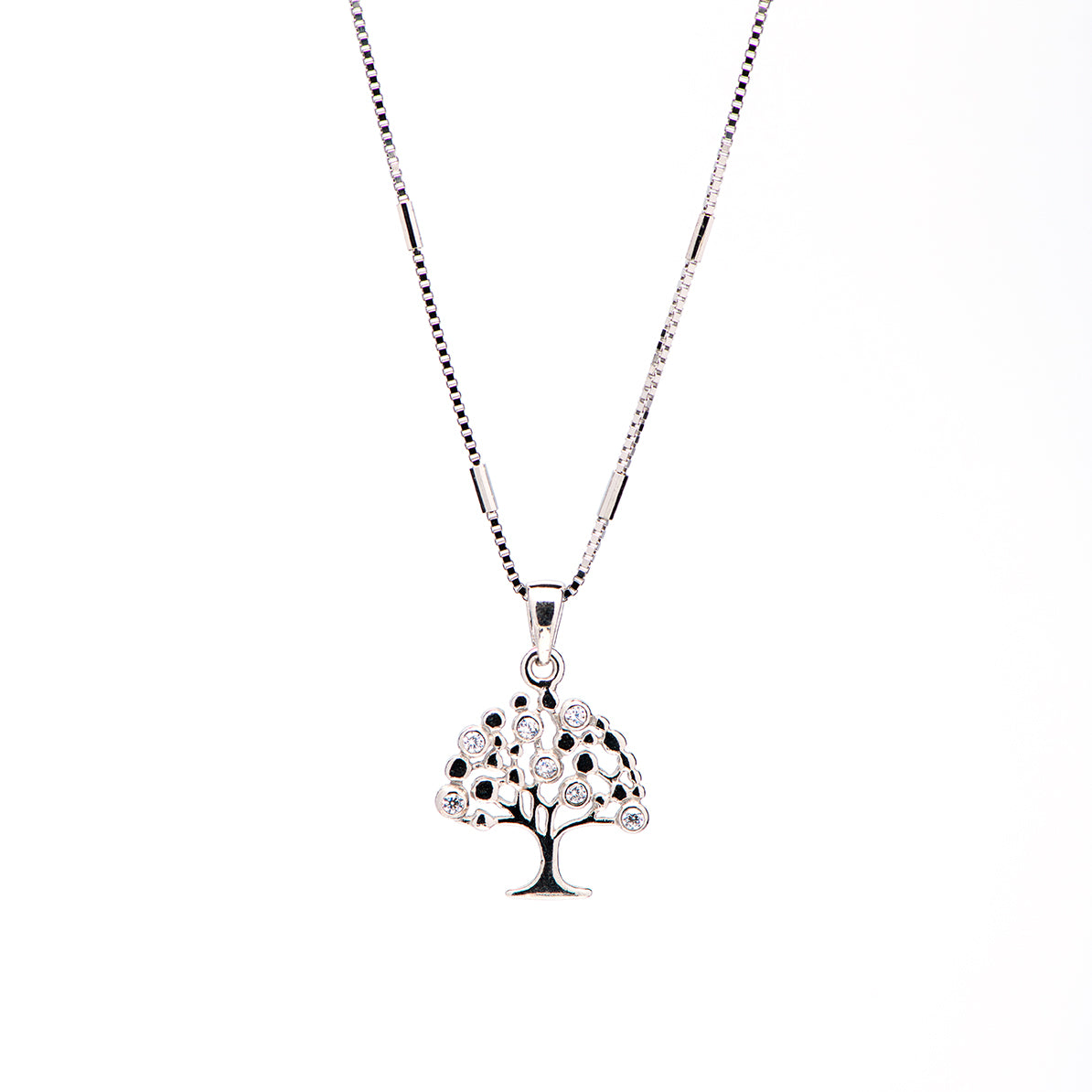 DK-925-467 sterling silver tree necklace