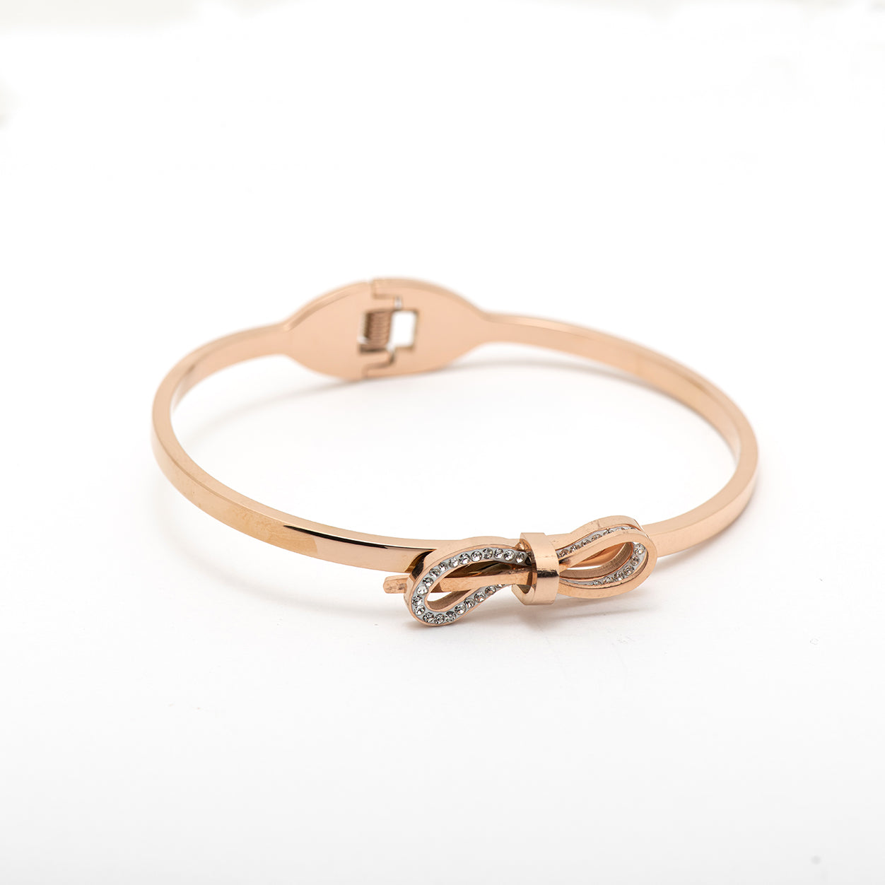 stainless steel bow bangle
