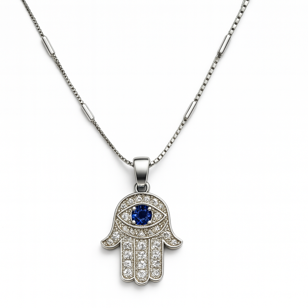 Silver Hamsa Necklace