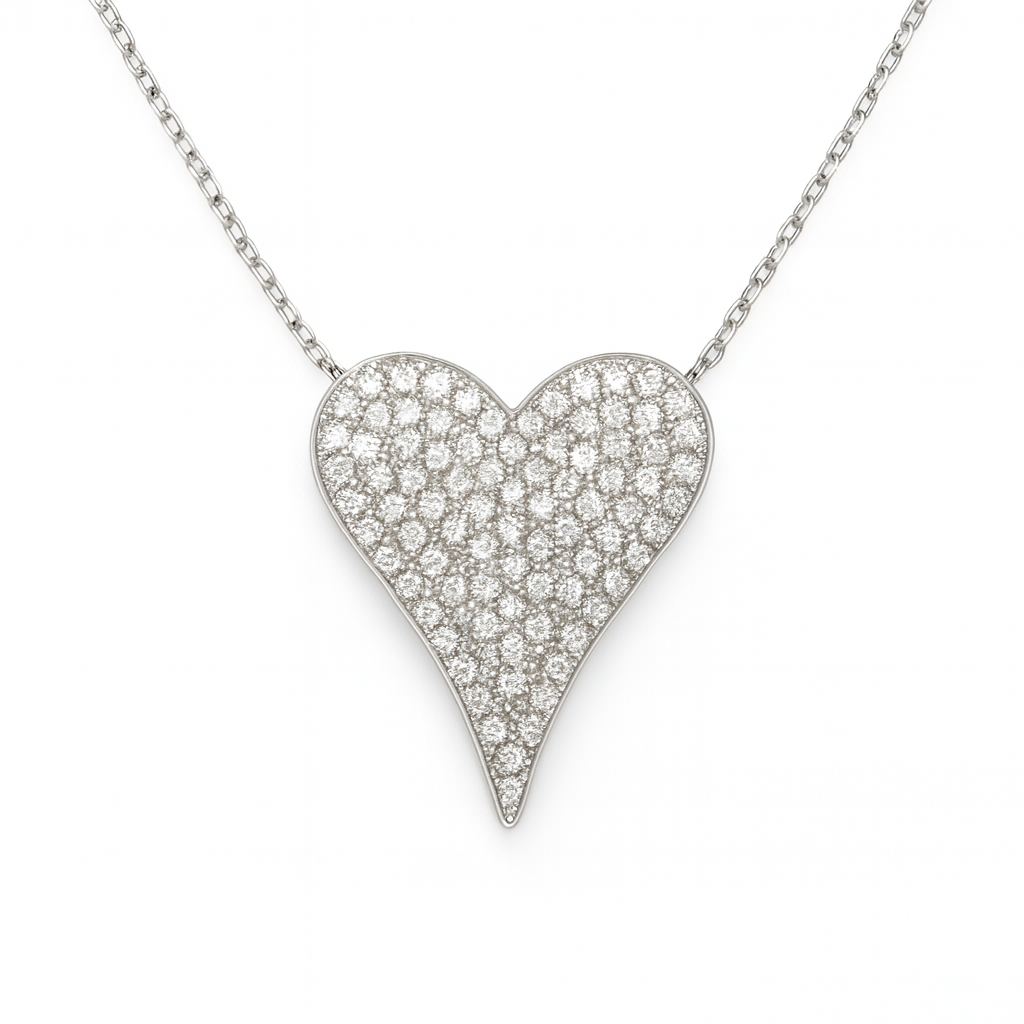 delicate heart necklace