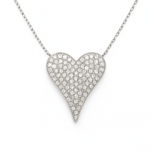 delicate heart necklace