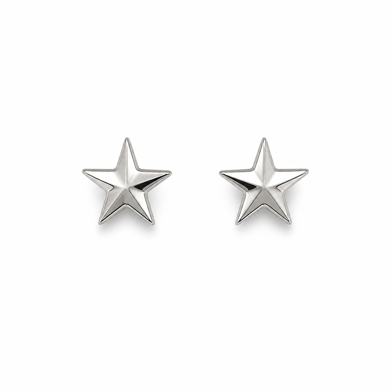 Sterling Silver Star Stud Earrings