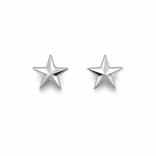 Sterling Silver Star Stud Earrings