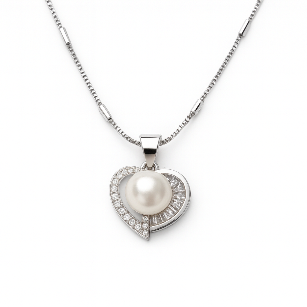 Collier de perles et de cœur