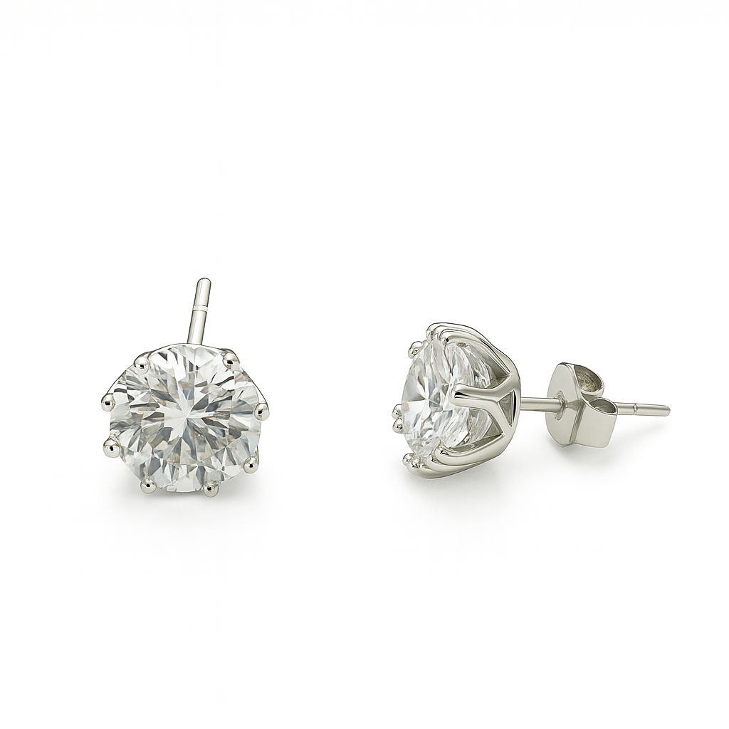 Timeless cubic zirconia studs