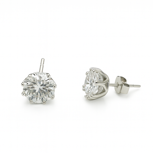 Timeless cubic zirconia studs
