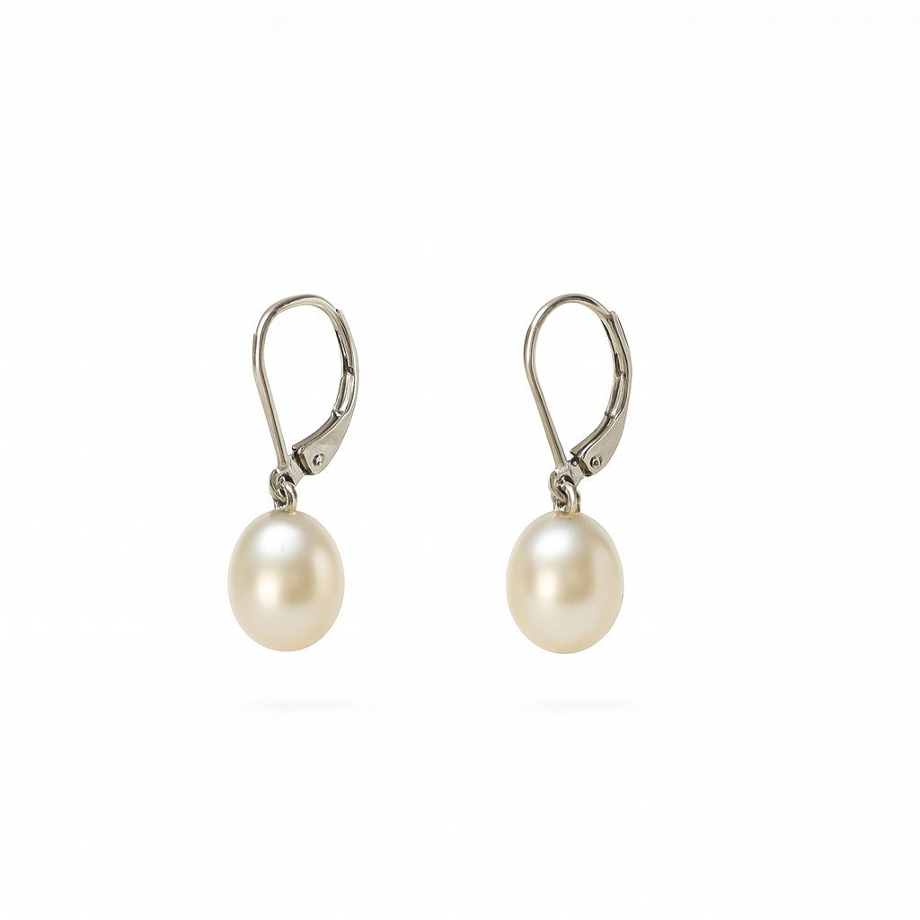 Elegant freshwater pearl earrings