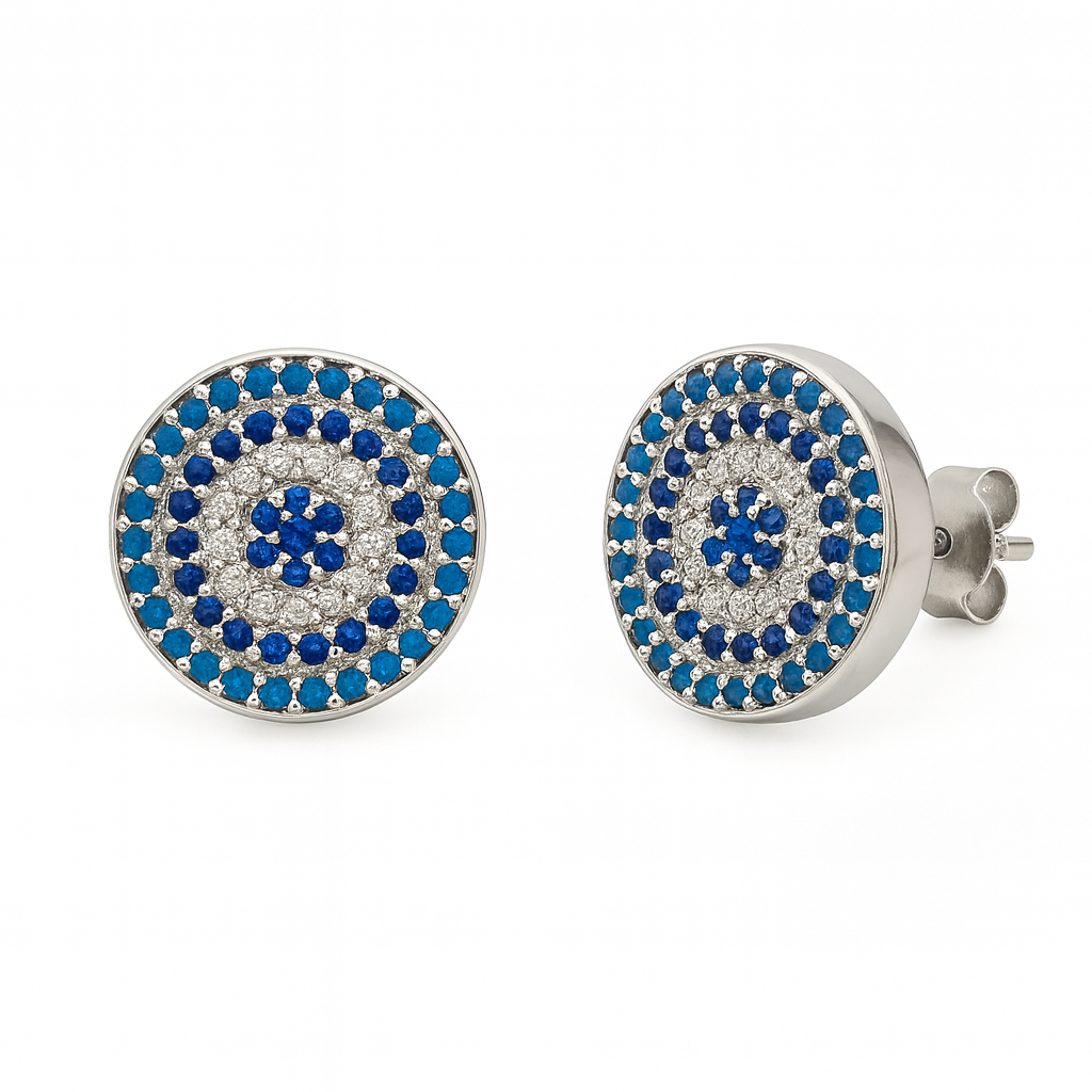 Elegant blue pavé studs