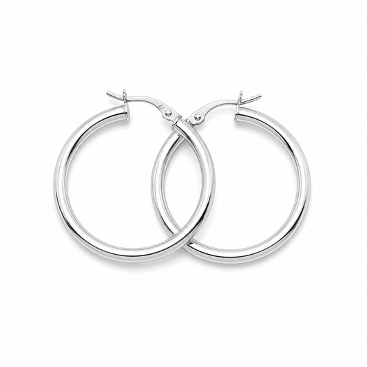 Sterling Silver Classic Hoop Earrings