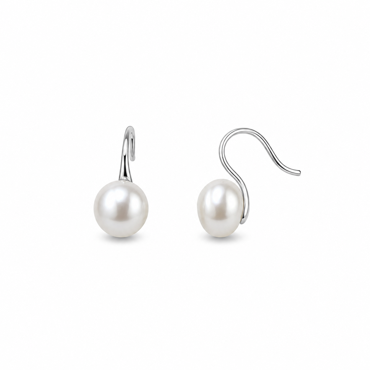 boucles d'oreilles classiques en perles d'eau douce 