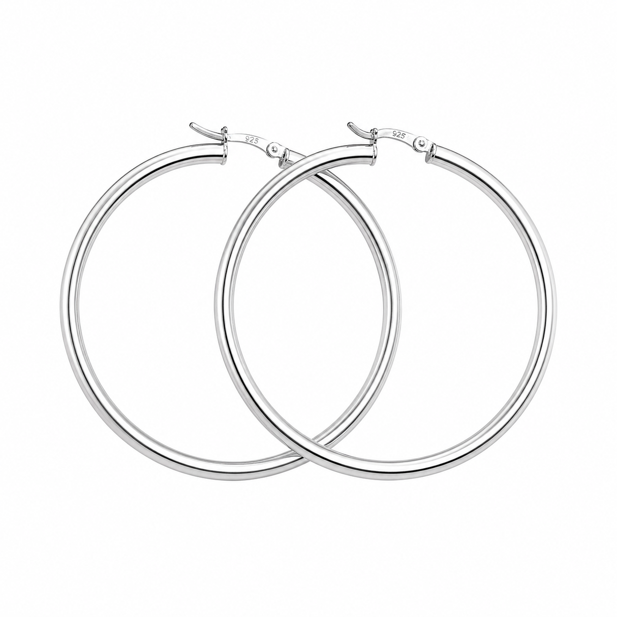 Sterling Silver Classic Hoop Earrings