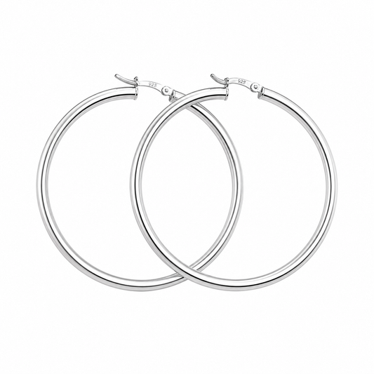 Sterling Silver Classic Hoop Earrings