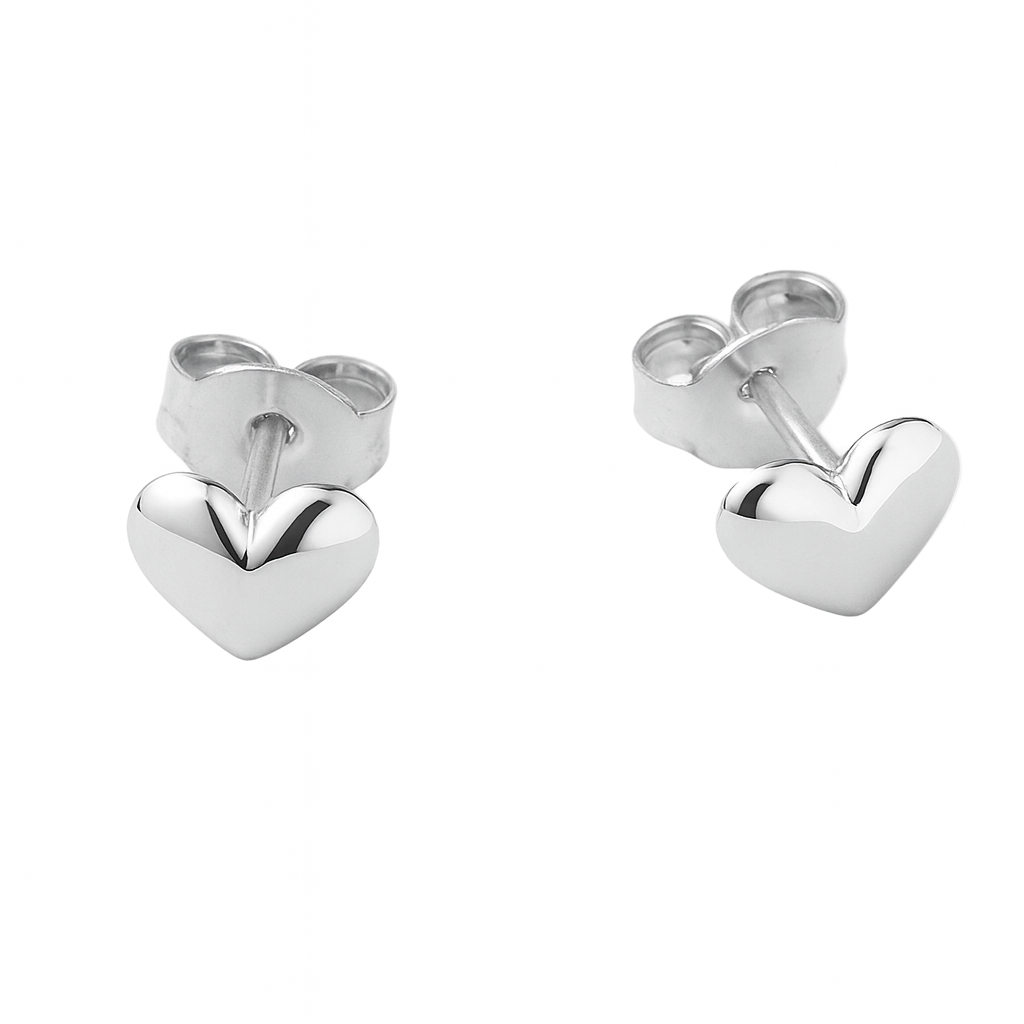 Charming heart studs